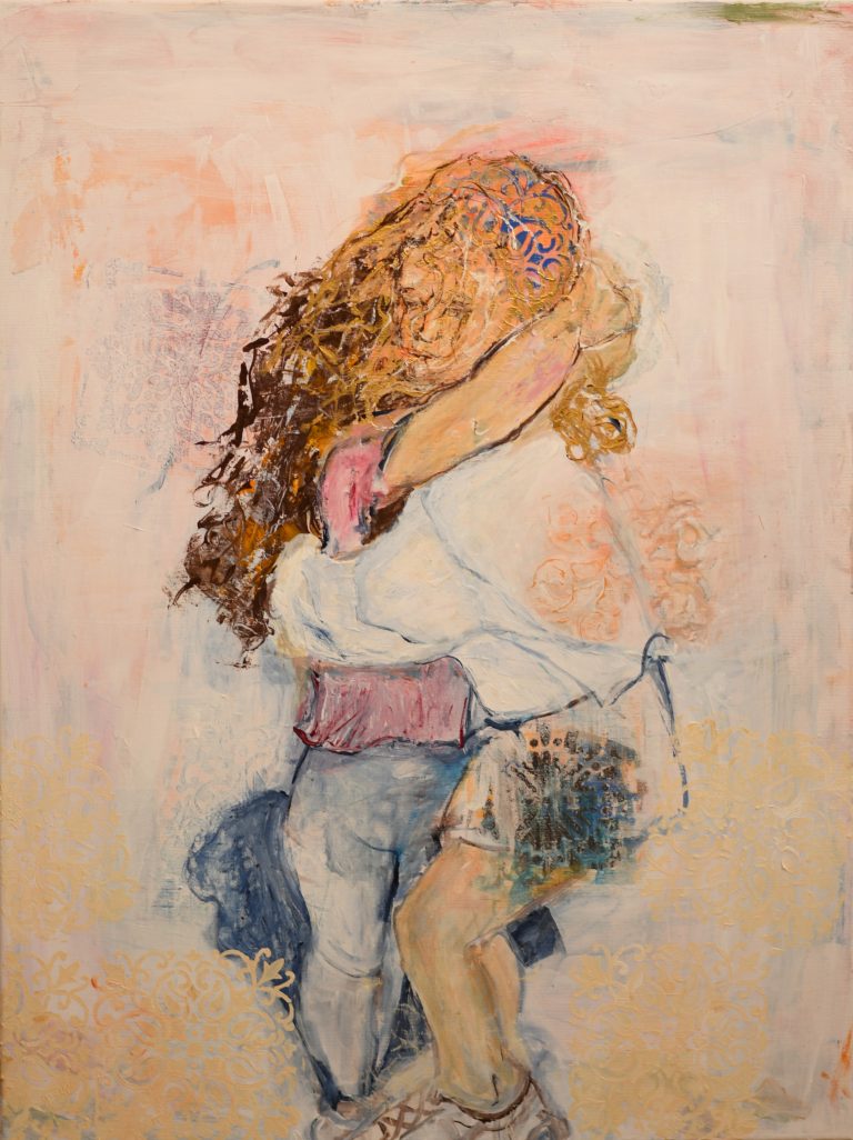 Umarmung II, Acryl auf Leinwand, 80X60, 2025