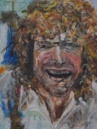 Lachender Mann, Acryl auf Leinwand, (70X50)