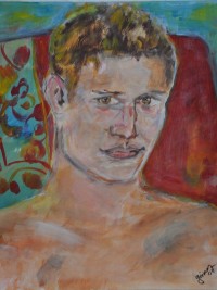 Junger Mann, Acryl auf Leinwand, (50X40)