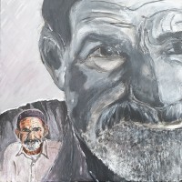 Ziegenhirte, Iran, Acryl auf Leinwand (40X40)