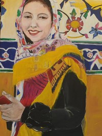 Junge Frau, Iran, Acryl auf Leinwand (80X60)