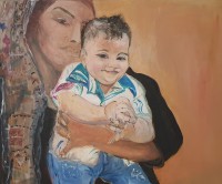 Kleiner Charmeur, Acryl auf Leinwand,(80X100)