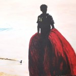 Fischer mit rotem Netz1, Sri Lanka, Acryl auf Leiwand, 80X100, 2021 Fischer mit rotem Netz1, Sri Lanka, Acryl auf Leiwand, 80X100, 2021