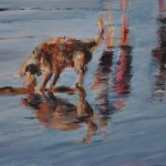 Hund am Atlantik, Acryl auf Leinwand, 50X70, 2012 Hund am Atlantik, Acryl auf Leinwand, 50X70, 2012