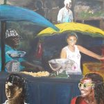Markt in Viktoria, Acryl auf Leinwand,140X100, 2017 Markt in Viktoria, Acryl auf Leinwand,140X100, 2017