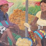 Zwei Ladysaufdem Markt, Acryl auf Leinwand, 140X200, 2021 Zwei Ladysaufdem Markt, Acryl auf Leinwand, 140X200, 2021